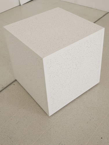 Six suspended ceiling tiles and cardboard